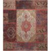Vintage Perzisch Handgeknoopt Patchwork Tapijt Toranj Rood