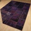 Vintage Perzisch Handgeknoopt Patchwork Tapijt Paars