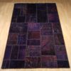 Vintage Perzisch Handgeknoopt Patchwork Tapijt Paars