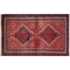 Vintage Perzisch Handgeknoopt Patchwork Tapijt Tribaal Rood