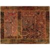 Vintage Patchwork Tapijt Baksteenrood – Rechthoekig Wol