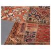 Vintage Patchwork Tapijt Baksteenrood – Vierkant Wol