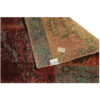 Vintage Perzisch Handgeknoopt Patchwork Tapijt Rood Vierkant