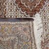 Handgeknoopt Perzisch Tabriz Riz Mahi Tapijt (Mahi Medaillon) - Crème Wol