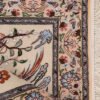 Handgeknoopt Perzisch Isfahan Picturaal Tapijt (Herten & Vogels) - Crème Zijde & Korkwol