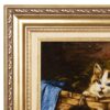 Handgeknoopt Perzisch beeldtapijt uit Tabriz ‘Drie Kittens’