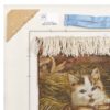 Handgeknoopt Perzisch beeldtapijt uit Tabriz ‘Drie Kittens’