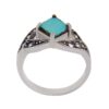 Perzische Neyshabur Turkoois Zilveren Ring voor Dames – Rhodium Plated