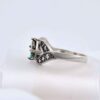 Perzische Neyshabur Turkoois Zilveren Ring voor Dames – Rhodium Plated