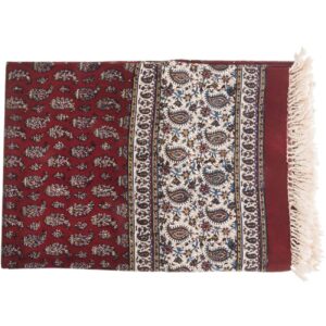 Geel Fluwelen Tafelkleed – Geometrisch & Bloemen
