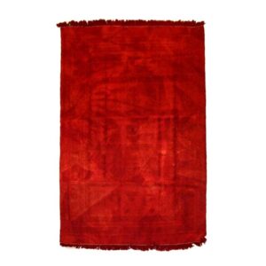 Perzisch Kilim Tapijt Khorasan — Handgeweven Wol — Modern Rood