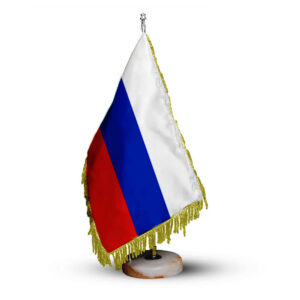 Rusland Tafelvlag – Met Luxe Stenen Voet