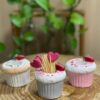 Aardbei Cupcake Tandenstokerhouder – Voor Thuis en Horeca