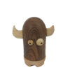 Houten Tandenstokerdispenser met Fantasie Viking Ontwerp in Bruin