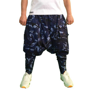 Traditionele Koerdische Broek – Marineblauwe Palangi Shalwar