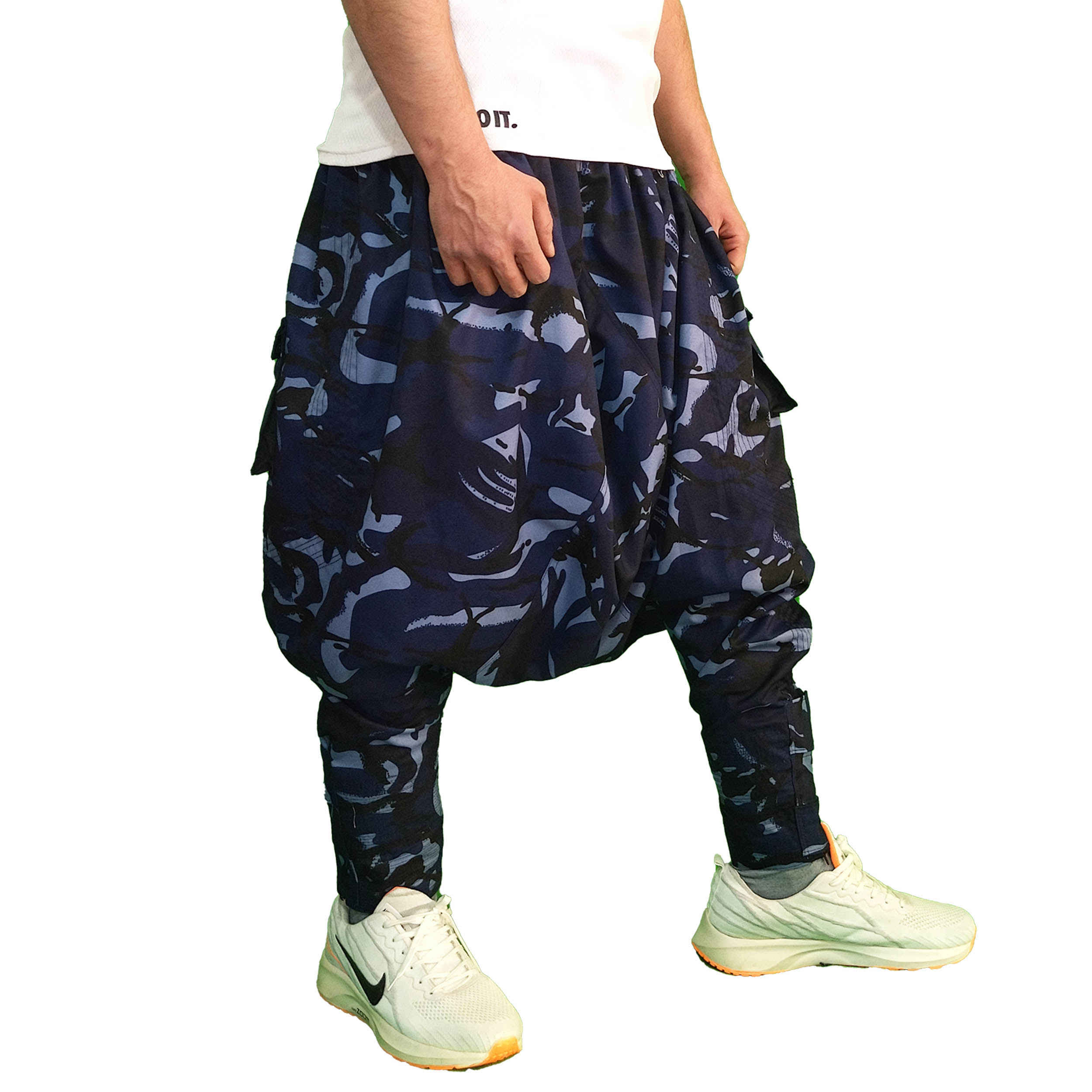 Traditionele Koerdische Broek – Marineblauwe Palangi Shalwar