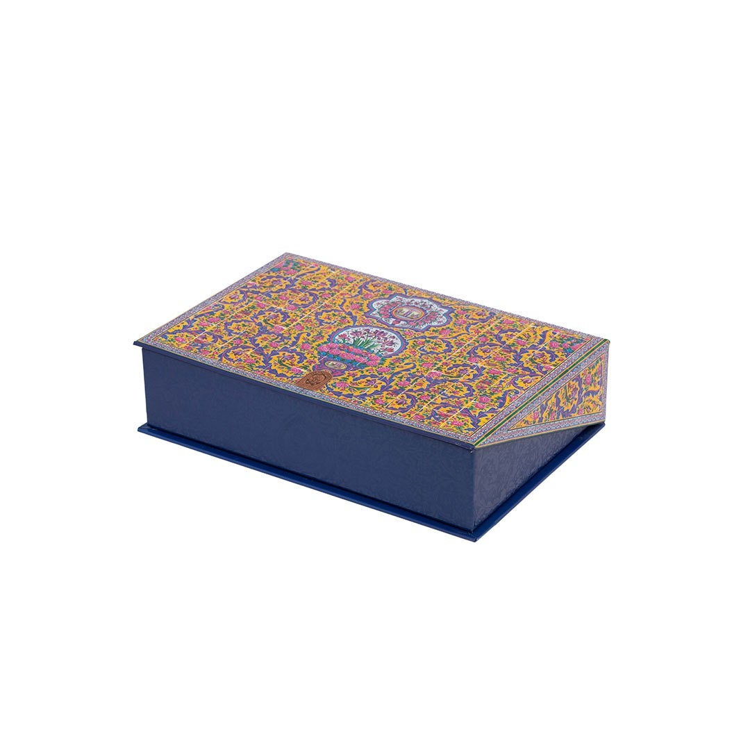 Luxe Perzische Cadeauset – Turkoois Vaas & Ghalamkar Kleed