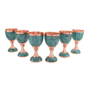 Turkoois Ingelegd Haft Seen Set voor Nowruz Tafeldecoratie