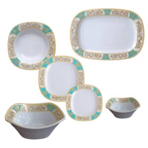 Witte Melamine Serviesset – 26-Delig