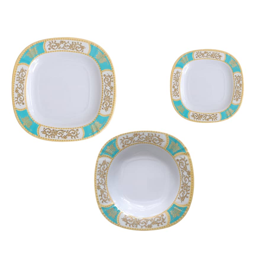 Witte Melamine Serviesset – 26-Delig