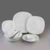 Witte Melamine Serviesset voor 6 Personen – Vaatwasserbestendig