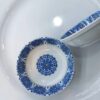Witte Melamine Serviesset voor 6 Personen – Blauw Accent