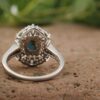 Handgemaakte Perzische Zilveren Ring voor Dames met Neyshabur Turkoois