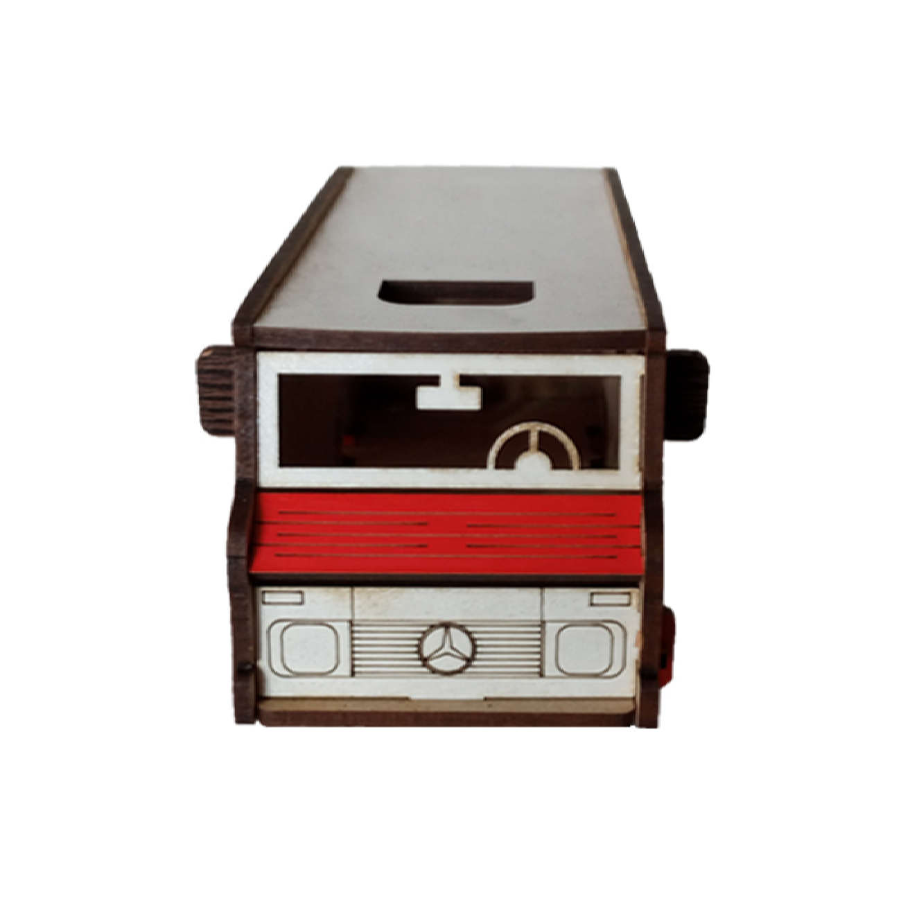 3D Puzzel Houten Modelbouwpakket – Bus