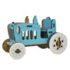 3D Puzzel Houten Modelbouwpakket – Blauwe Tractor
