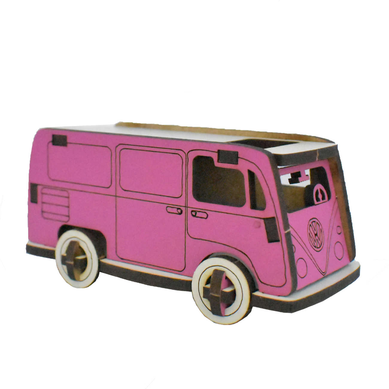 3D Puzzel Houten Modelbouwpakket – Bestelwagen