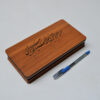 Houten geschenkdoos met Perzische kalligrafie