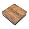 Houten geschenkdoos met harten en kalligrafie