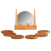 Houten Haft-sin Tafelversiering Vogel Ontwerp Rond