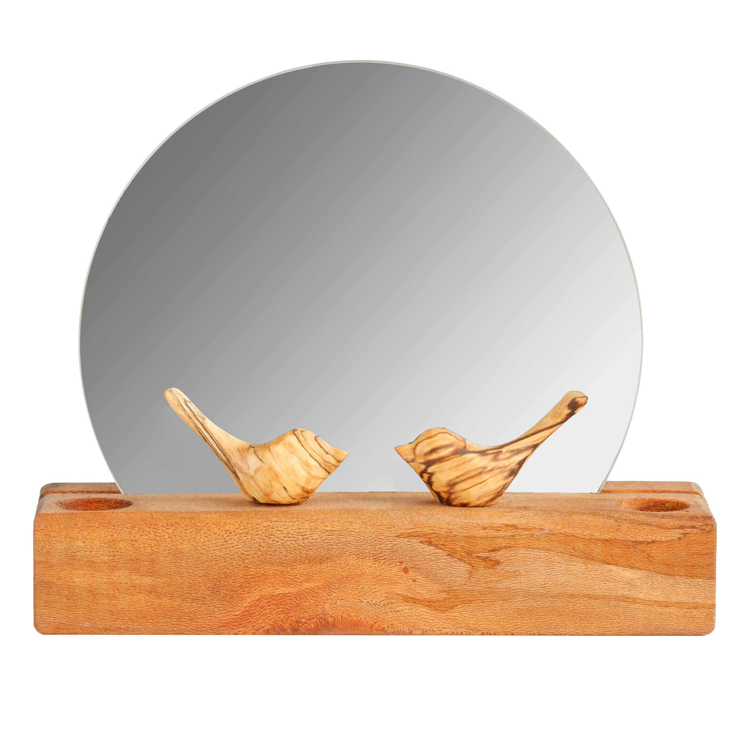 Houten Haft-sin Tafelversiering Vogel Ontwerp Rond