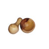Houten Vijzel & Stamper Set Handgemaakt voor Culinaire Perfectie