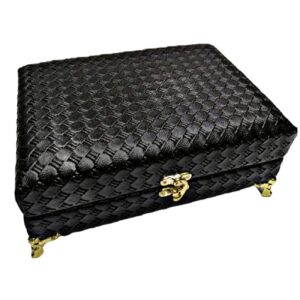 Houten Naaikit Organizer met Kunstleer Accent