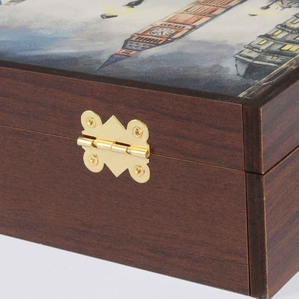 Traditioneel Patroon Houten Theedoos – Bruin