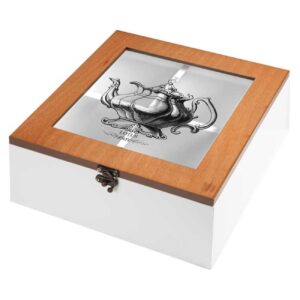 Houten Theedoos Brons – 4 Compartimenten