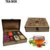 7-Vaks Houten Theedoos – Warme bruine houten box