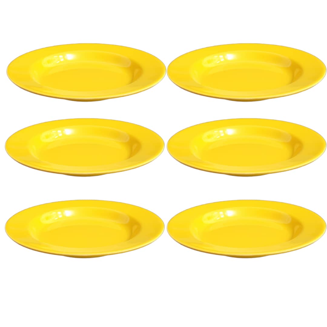 Gele Melamine Serviesset voor 6 Personen
