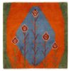 Echt handgeknoopt Perzisch Gabbeh tapijt - Abstract bloemenontwerp, Blauw, Wol