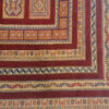 Baksteenrode geometrische Perzische Kelim, authentieke schapenwol