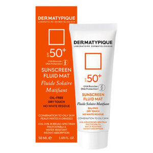 Dermatypique Vloeibare Zonnebrandcrème Kleurloos SPF50+ voor Vette Huid
