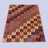 Echt handgeknoopt Perzisch geometrisch Gabbeh tapijt - Geruit met dierenmotieven, Roze, Wol