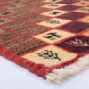 Echt handgeknoopt Perzisch geometrisch Gabbeh tapijt - Geruit met dierenmotieven, Roze, Wol