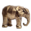 Geometrisch Gouden Olifant Artistieke Sculptuur
