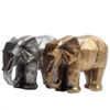 Geometrisch Gouden Olifant Artistieke Sculptuur