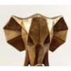 Geometrisch Gouden Neushoorn Kubisme Beeld