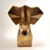 Geometrisch Gouden Neushoorn Kubisme Beeld