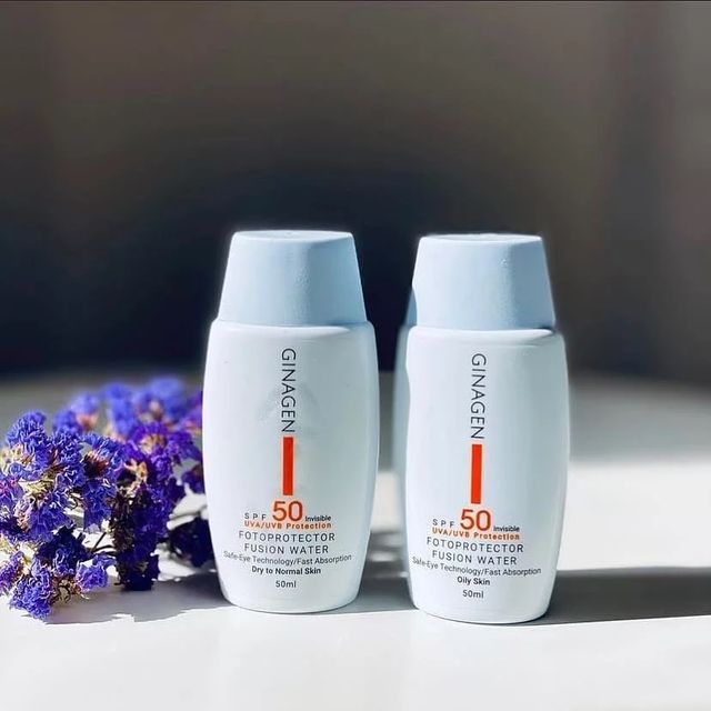 Ginagen Zonnecrème Kleurloos SPF50 voor Vette Huid 50 ml